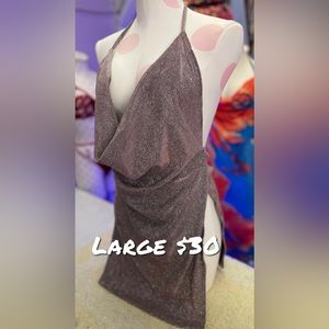 Pink Shimmer Mini Dress